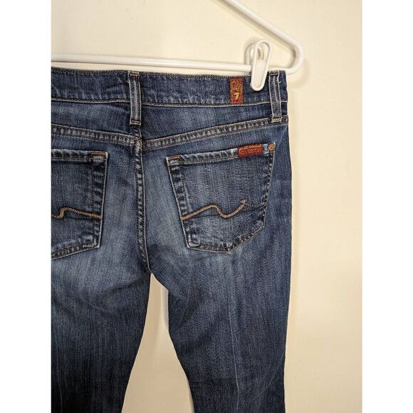7 For All Mankind Bootcut Low Rise Distressed Jeans - Size 27 - Picture 7 of 9